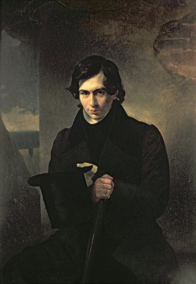 Portrait of the Russian Author Nestor Kukolnik (1809-1868) by Aleksandr Pavlovich Bryullov